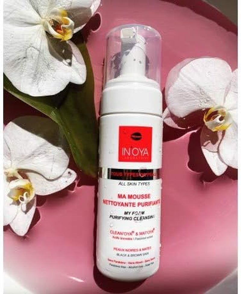Ma Mousse Nettoyante Purifiante CLEAN’OYA - Peaux Noires Et Mates – Mousse Nettoyante Pour Le Visage – Savon Mousse Pour Nettoyer Le Visage - 150 ML