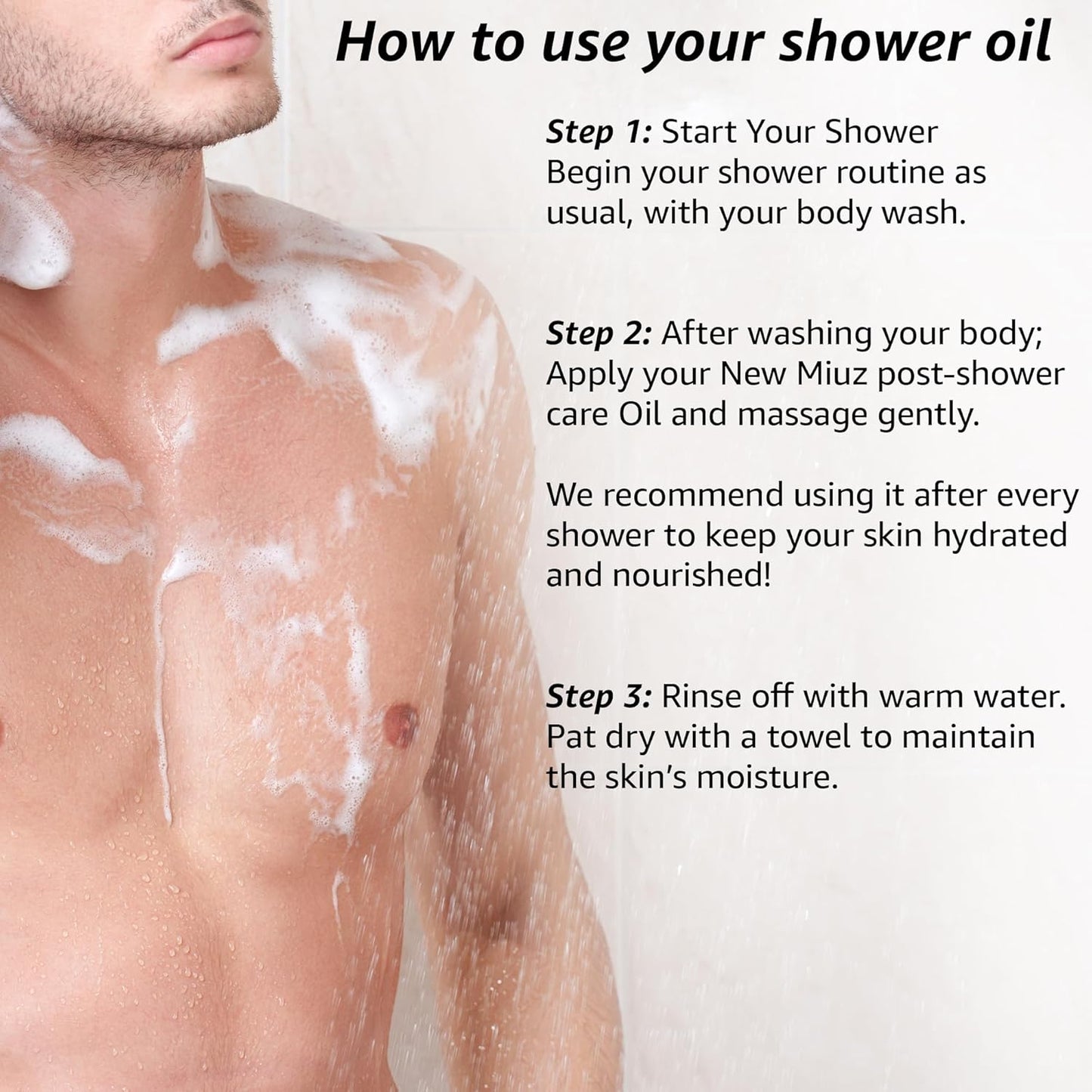 Huile De Douche Au Magnésium - Soin Naturel Après La Douche Pour La Peau Sèche, Nettoyage Et Adoucissement, Lotion Hydratante Pour Le Corps Et Les Jambes Non Grasse, Cadeau Spa De Soin Personnel
