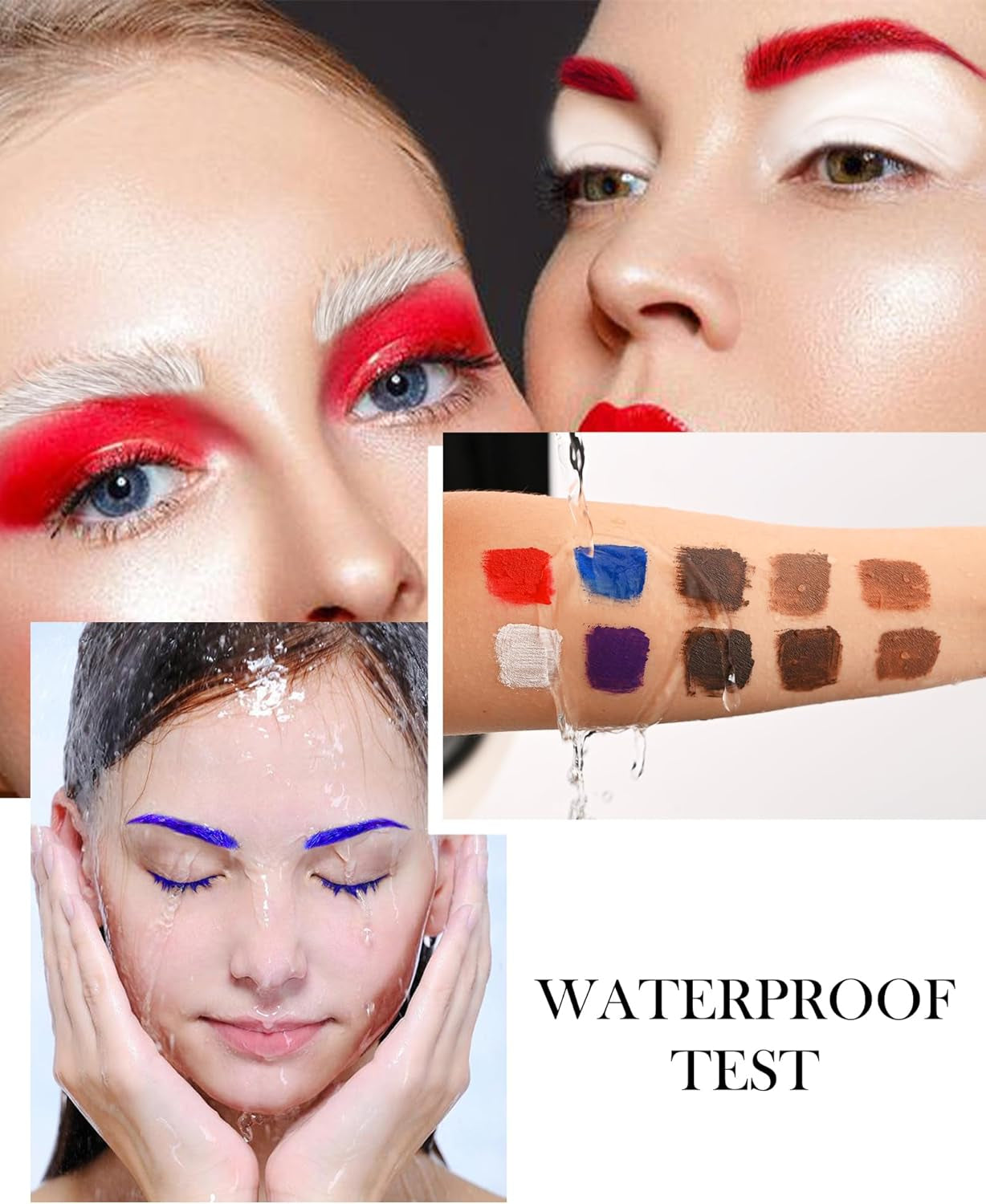 Gel À Sourcils Longue Tenue-Kit De Teinture De Sourcils De Couleur De Sourcil, Volume Fibre Mascara, Naturel Maquillage Des Yeux Imperméable Et Anti-Bavures - 10Blanc