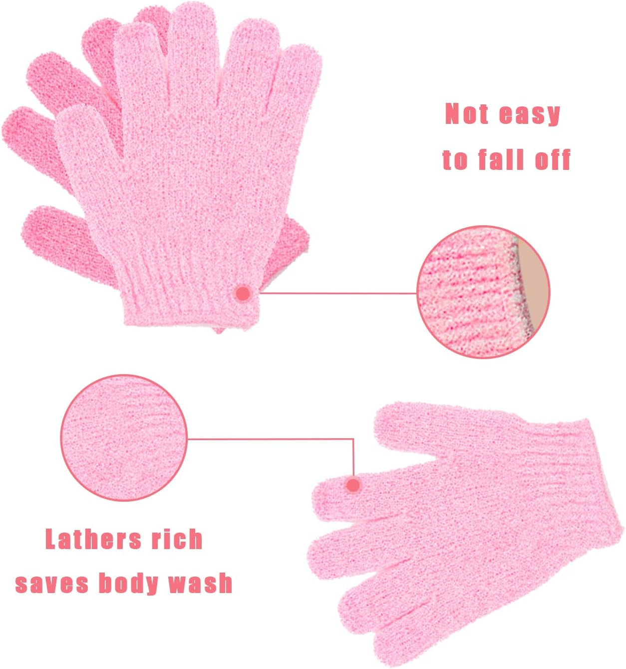 Lot De 4 Paires De Gants Exfoliants Pour Le Corps Et La Vaisselle