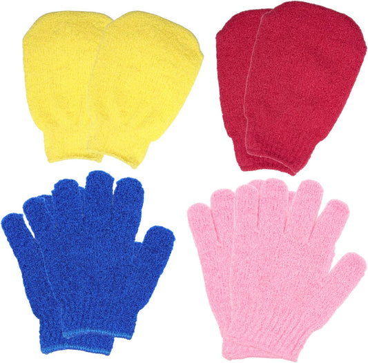 Lot De 4 Paires De Gants Exfoliants Pour Le Corps Et La Vaisselle