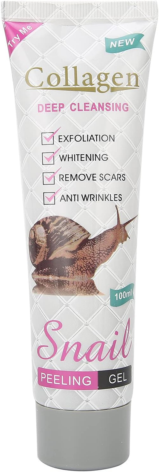 Gel Exfoliant 100 Ml Gel Exfoliant Acide Collagène Peau Nettoyage Des Pores De La Peau Enlèvement De La Peau Morte Nettoyage En Profondeur Du Visage Nettoyant Pour Le Visage Pour Une Peau plus Lisse